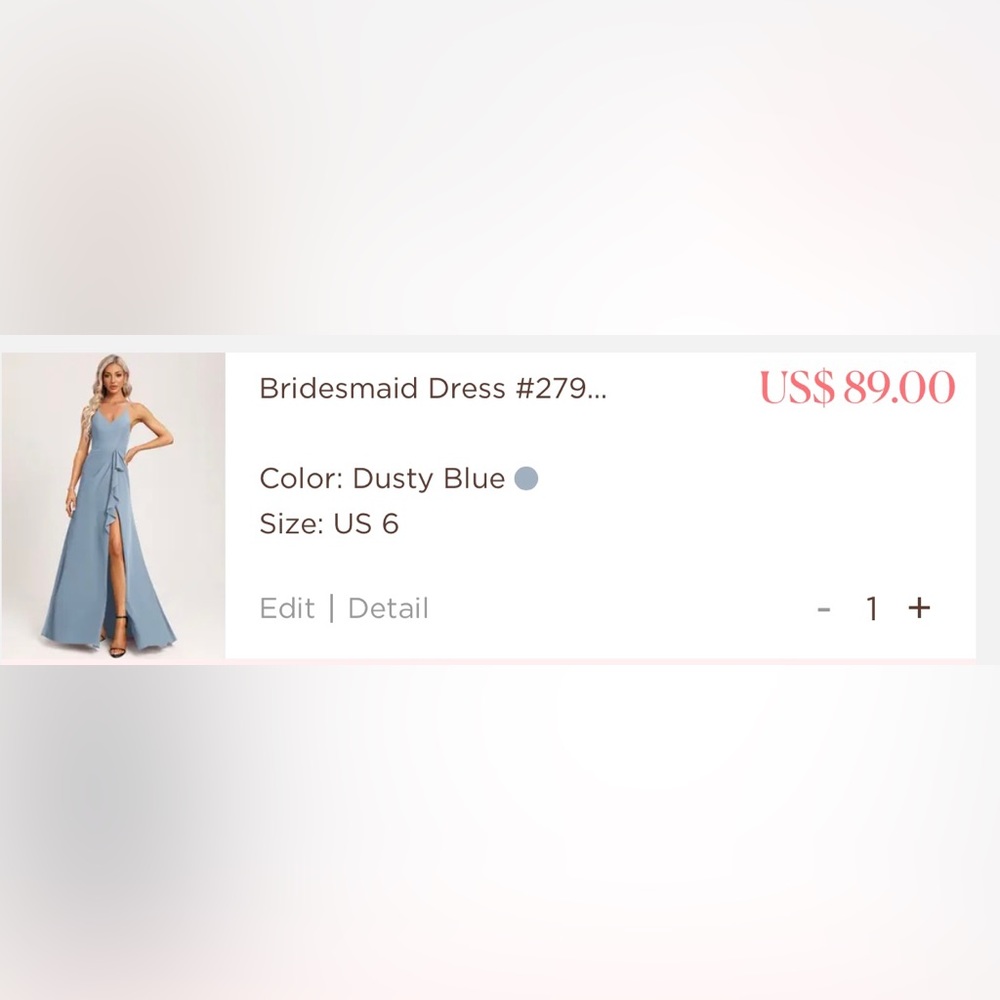 Bridesmaid dress never worn still in original bag.